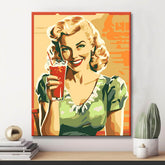 Vintage Blonde Painting by Numbers